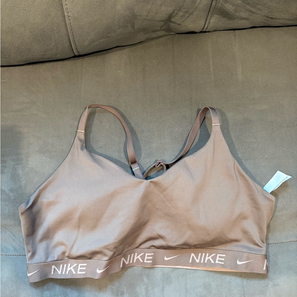 Nike Brown Sports Bra Seamless Racerback